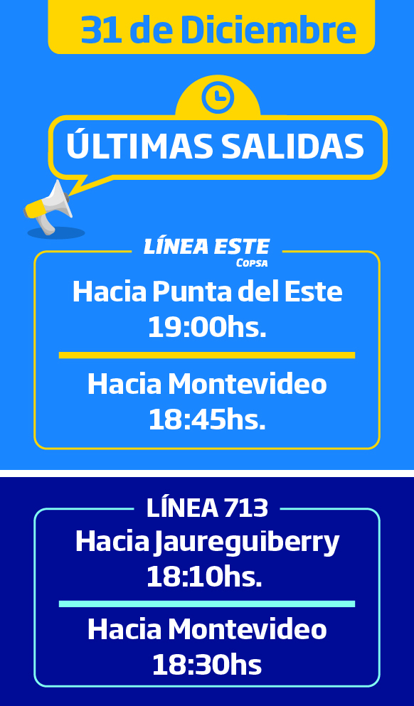 Horarios 31 de diciembre